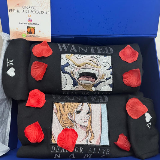 Felpa Ricamo Anime Personalizzata