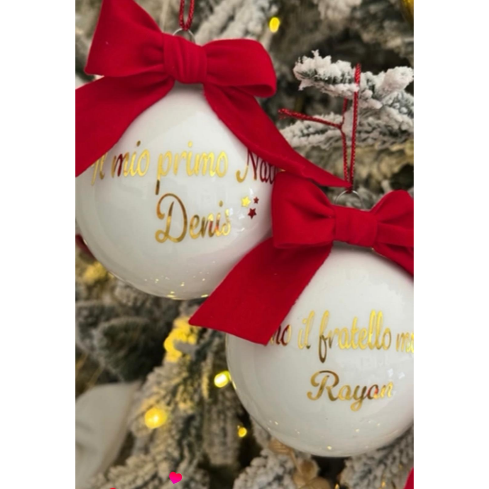 Sfera di Natale con Dedica